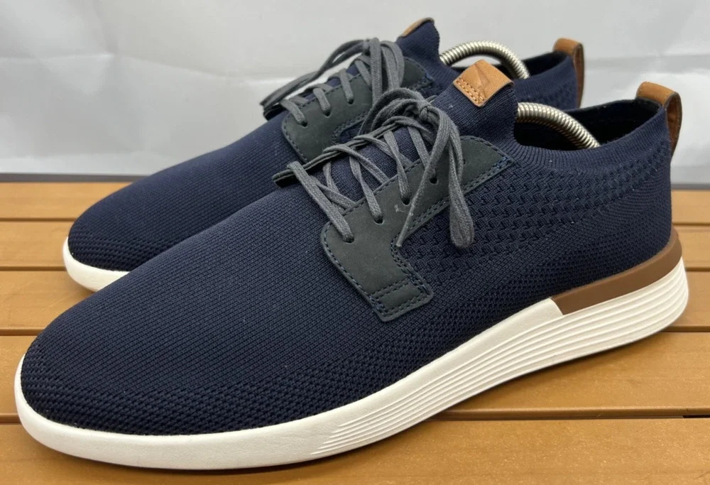Wolf & Shepherd SwiftKnit Derby Shoes Mens Size 11 Blue Knit Casual Sneakers